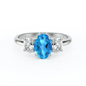 Bague trilogie topaze et diamant Premier Pas - 6