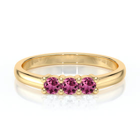 Bague trilogie tourmaline Coucher de Soleil - 3