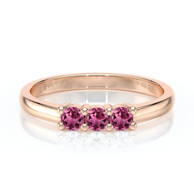 Bague trilogie tourmaline Coucher de Soleil - 3