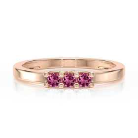 Bague trilogie tourmaline Coucher de Soleil - 4
