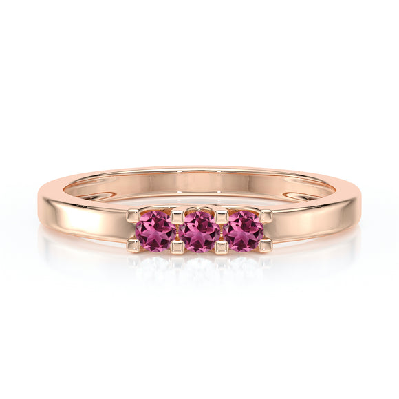Bague trilogie tourmaline Coucher de Soleil - 4