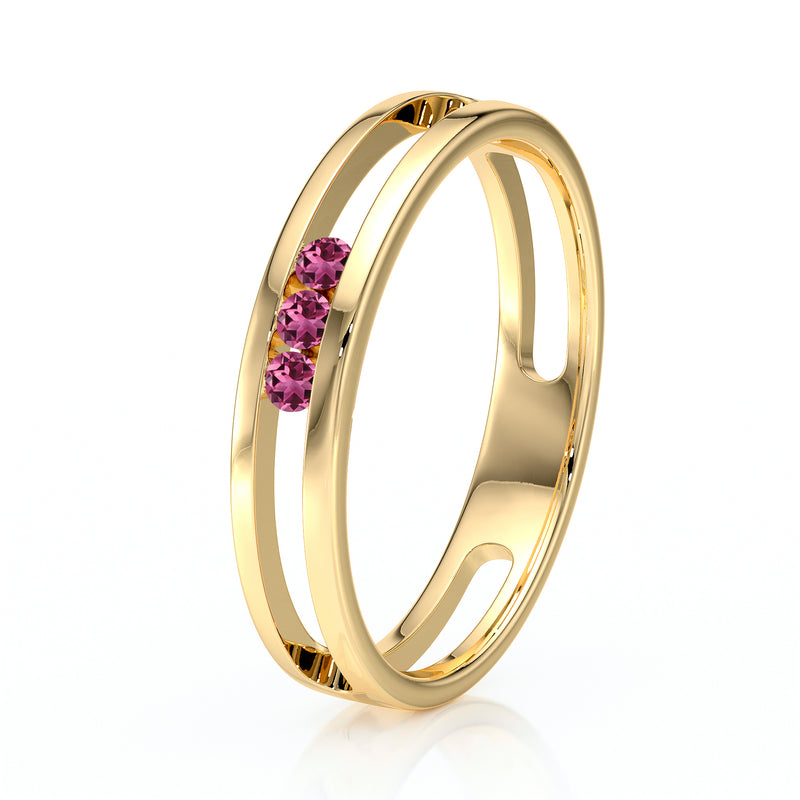 Bague trilogie tourmaline Premier Pas - 3