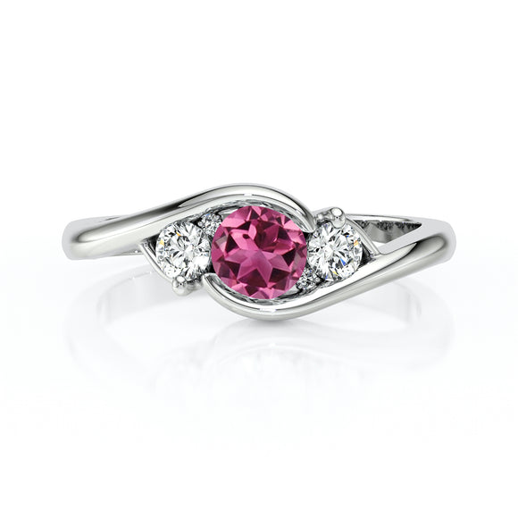 Bague trilogie tourmaline et diamant Premier Pas - 1