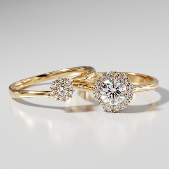 Bague entourage diamant noir Pour la Vie - 6