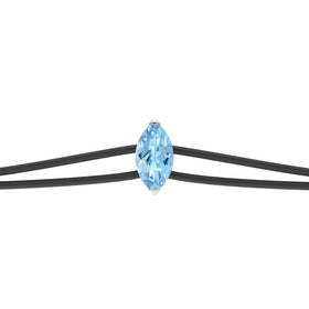 Bracelet cordon aigue-marine Lune de Miel - 2
