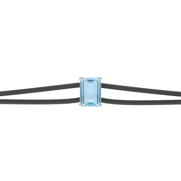 Bracelet cordon aigue-marine Lune de Miel - 3
