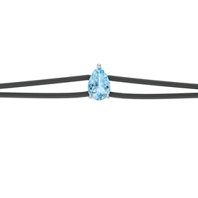 Bracelet cordon aigue-marine Lune de Miel - 4