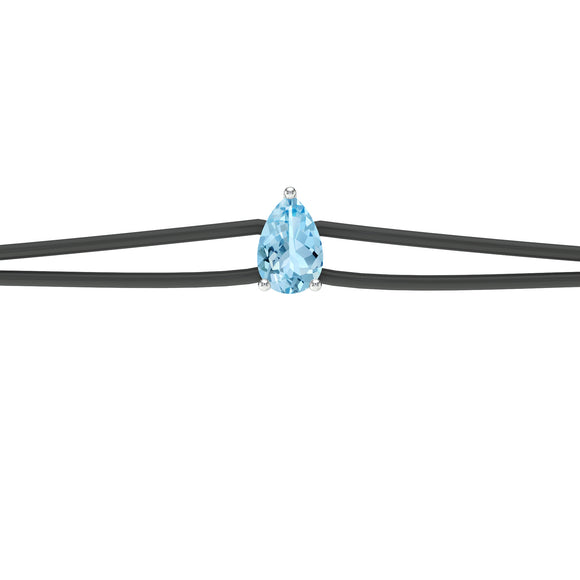 Bracelet cordon aigue-marine Lune de Miel - 4
