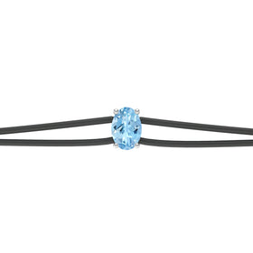 Bracelet cordon aigue-marine Lune de Miel - 5
