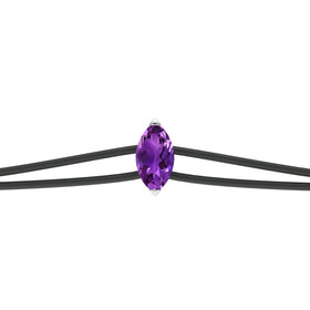 Bracelet cordon améthyste Lune de Miel - 2