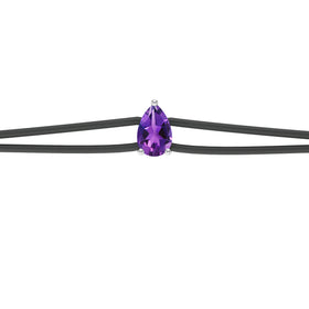 Bracelet cordon améthyste Lune de Miel - 4