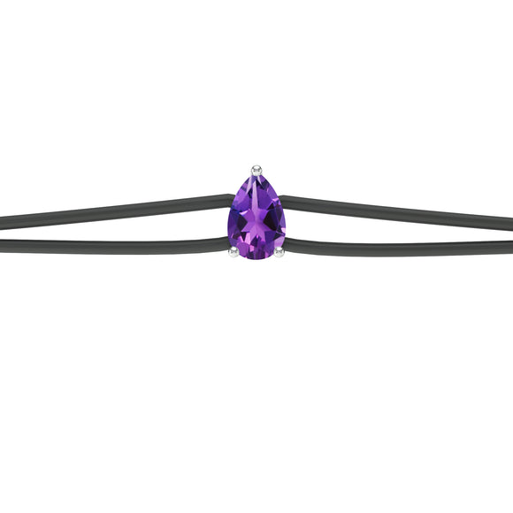 Bracelet cordon améthyste Lune de Miel - 4