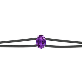 Bracelet cordon améthyste Lune de Miel - 5
