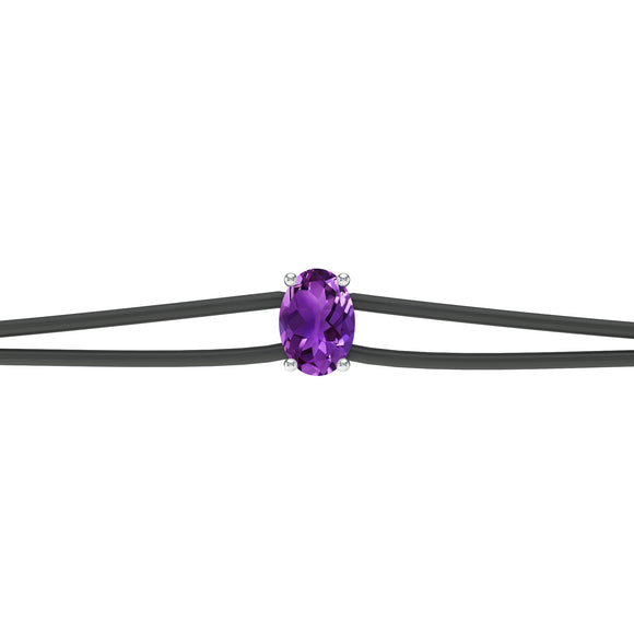 Bracelet cordon améthyste Lune de Miel - 5