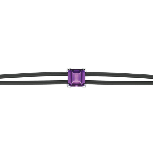 Bracelet cordon améthyste Lune de Miel - 6