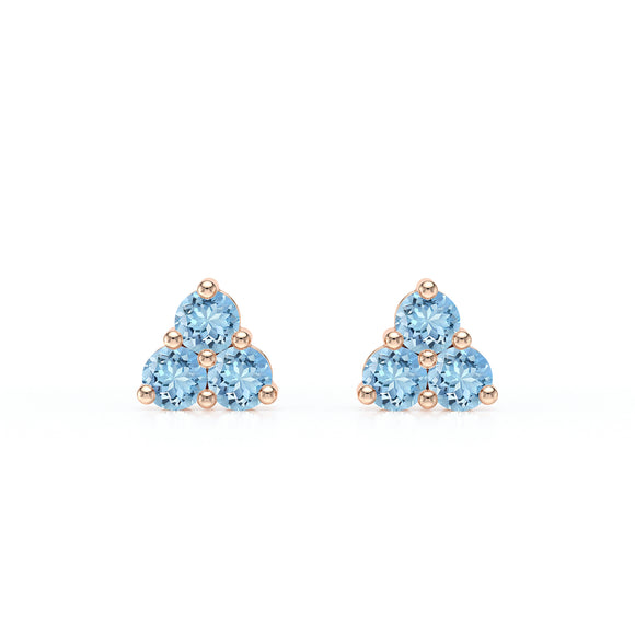 Boucles d’oreilles aigue-marine Coucher de Soleil - 1