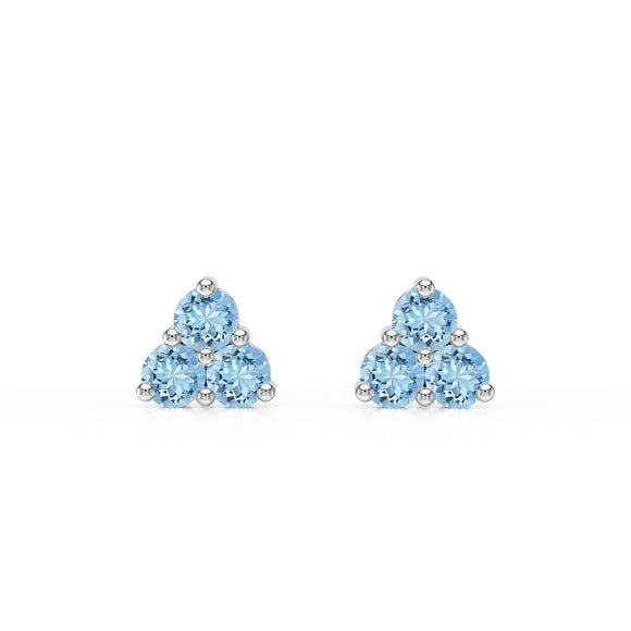 Boucles d’oreilles aigue-marine Coucher de Soleil - 1