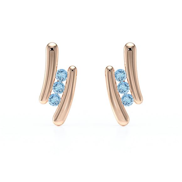 Boucles d’oreilles aigue-marine Premier Pas - 1