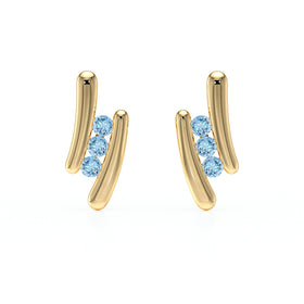 Boucles d’oreilles aigue-marine Premier Pas - 1