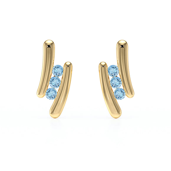 Boucles d’oreilles aigue-marine Premier Pas - 1