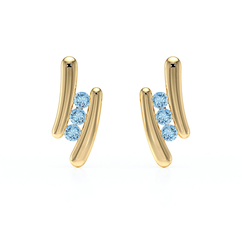 Boucles d’oreilles aigue-marine Premier Pas - 1