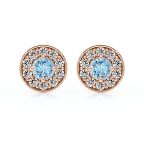 Boucles d’oreilles aigue-marine et diamant Coup de Foudre - 1