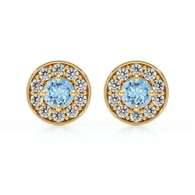 Boucles d’oreilles aigue-marine et diamant Coup de Foudre - 1