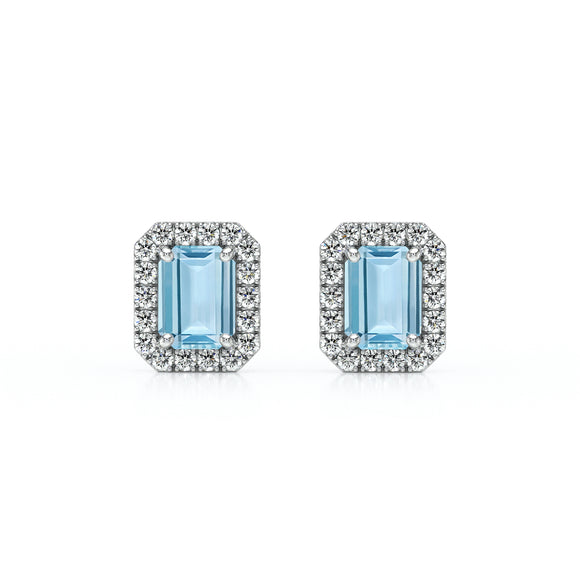Boucles d’oreilles aigue-marine et diamant Coup de Foudre - 2
