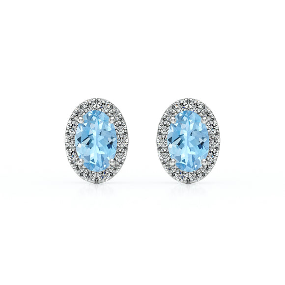 Boucles d’oreilles aigue-marine et diamant Coup de Foudre - 3