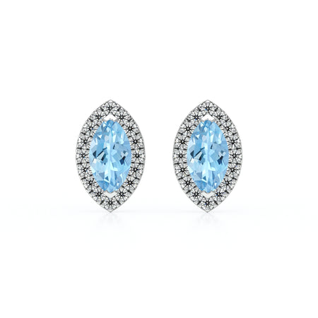 Boucles d’oreilles aigue-marine et diamant Coup de Foudre - 5