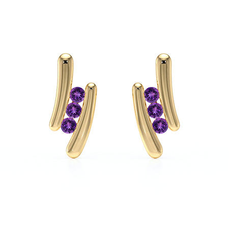 Boucles d’oreilles améthyste Premier Pas - 1