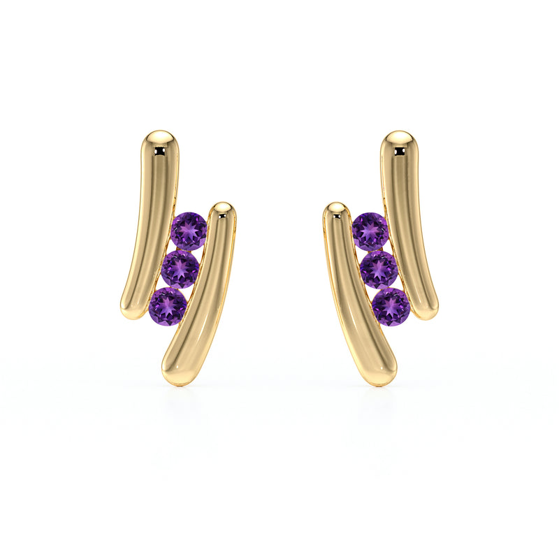 Boucles d’oreilles améthyste Premier Pas - 1