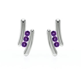Boucles d’oreilles améthyste Premier Pas - 1