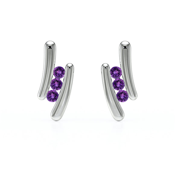 Boucles d’oreilles améthyste Premier Pas - 1