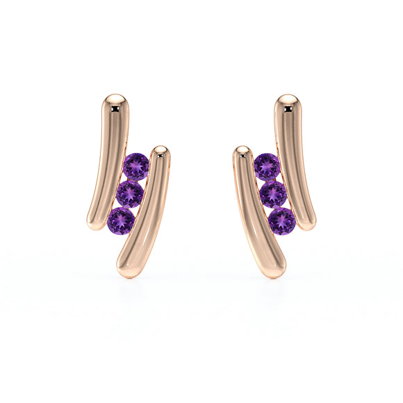 Boucles d’oreilles améthyste Premier Pas - 1