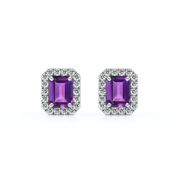 Boucles d’oreilles améthyste et diamant Coup de Foudre - 2
