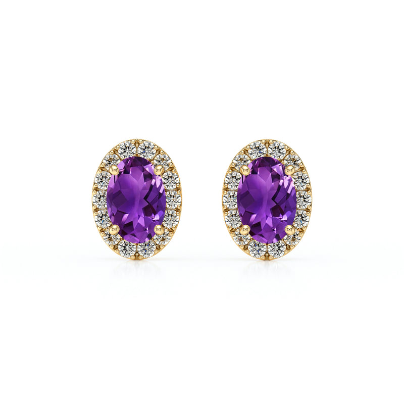 Boucles d’oreilles améthyste et diamant Coup de Foudre - 3
