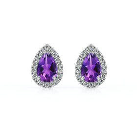 Boucles d’oreilles améthyste et diamant Coup de Foudre - 4