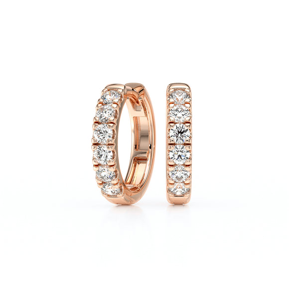 Boucles d’oreilles créoles diamant - 1