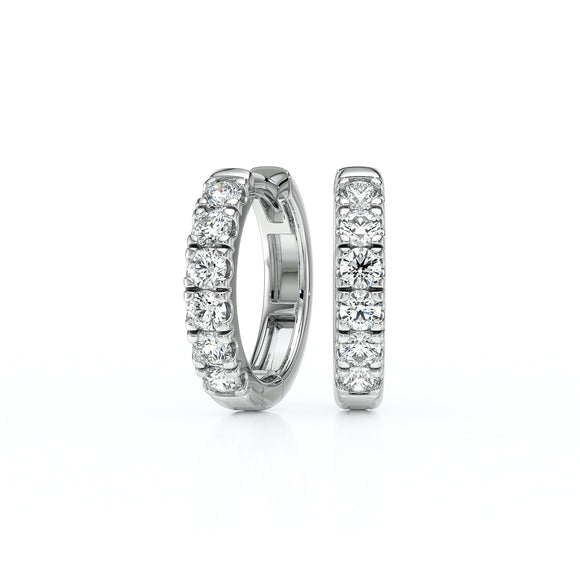 Boucles d’oreilles créoles diamant - 1