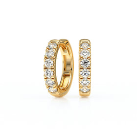 Boucles d’oreilles créoles diamant - 1