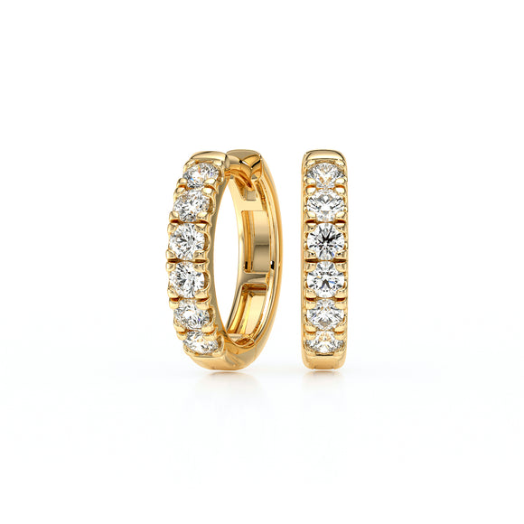 Boucles d’oreilles créoles diamant - 1