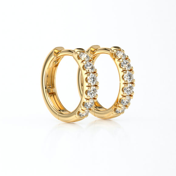 Boucles d’oreilles créoles diamant - 1