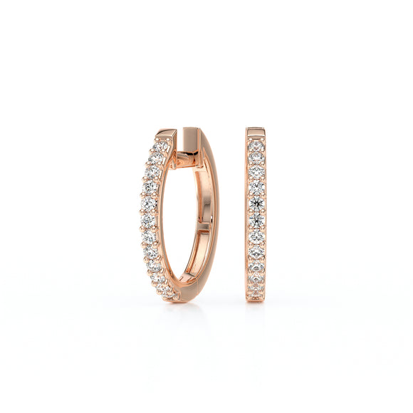 Boucles d’oreilles créoles diamant - 2