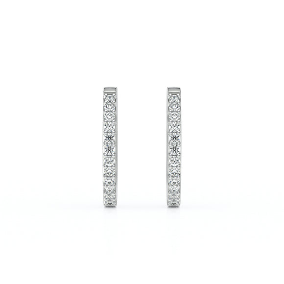 Boucles d’oreilles créoles diamant - 2