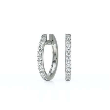 Boucles d’oreilles créoles diamant - 2