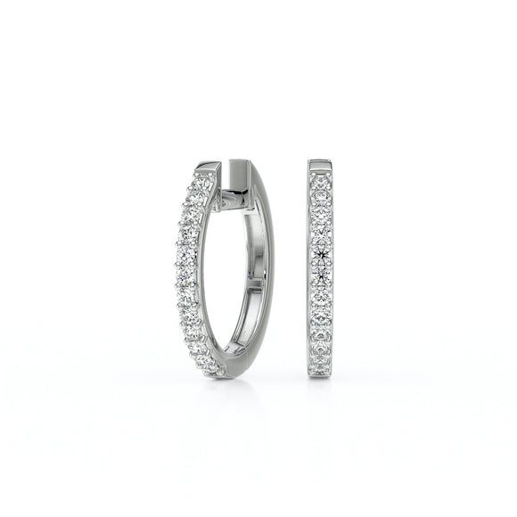 Boucles d’oreilles créoles diamant - 2