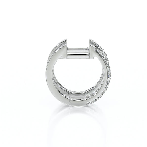 Boucles d’oreilles créoles diamant - 2
