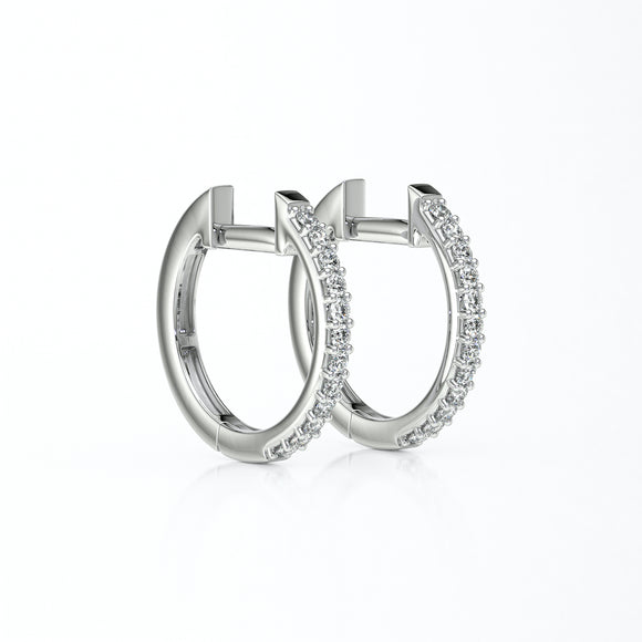 Boucles d’oreilles créoles diamant - 2