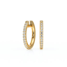 Boucles d’oreilles créoles diamant - 2